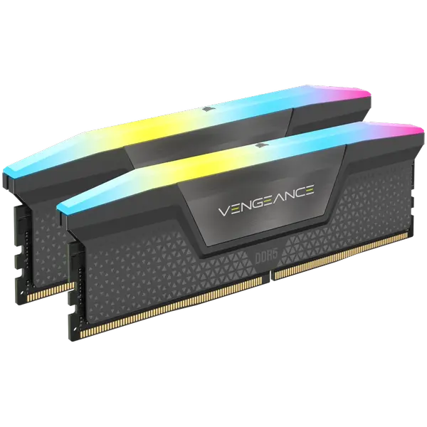 CORSAIR VENGEANCE RGB DDR5 64GB (2 x 32GB) DDR5 6000 CL40-50-50-96 1.35V Intel XMP & AMD EXPO - GREY - CMH64GX5M2D6000Z40