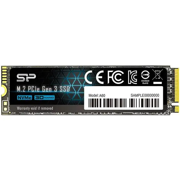 Silicon Power Ace - A60 256GB SSD PCIe Gen 3x4 PCIe Gen3 x 4 & NVMe 1.3, SLC Cache + HMB - Max 2200/1600 MB/s, EAN: 4713436129639 - SP256GBP34A60M28