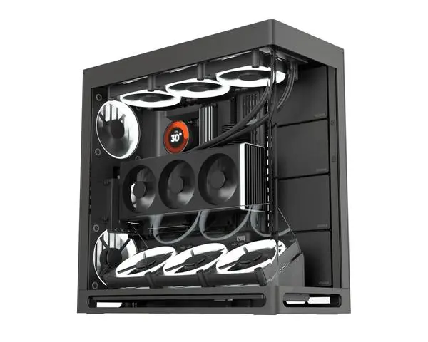 HAVN HAVN кутия Case E-ATX HS 420 VGPU Edition Black PCIe Gen 5 riser included - HVN-CA-HS420-08