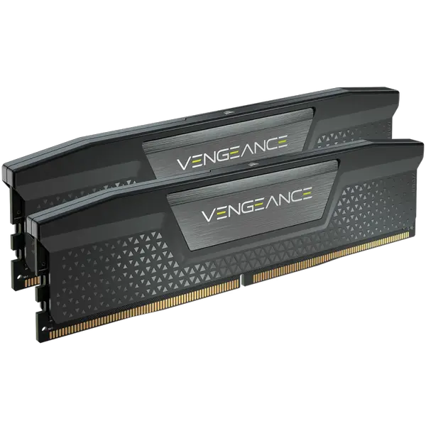 Corsair DDR5, 5600MT/s 32GB 2x16GB DIMM, Unbuffered, 40-40-40-77, Std PMIC, XMP 3.0, VENGEANCE DDR5 Black Aluminium Heatspreader, High-performance PCB, 1.25V - CMK32GX5M2B5600C40