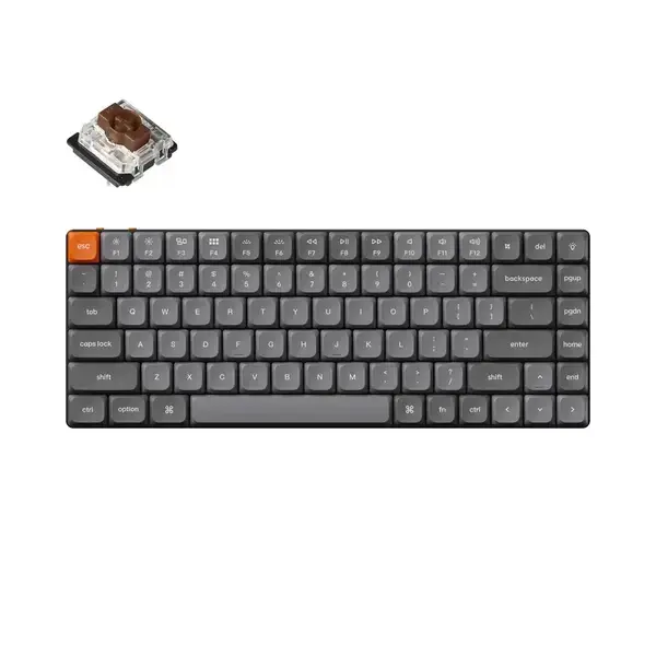 Безжична механична клавиатура Keychron K3 MAX Black QMK/VIA - Brown Switch - KEYCHRON-KEY-K3M-H3
