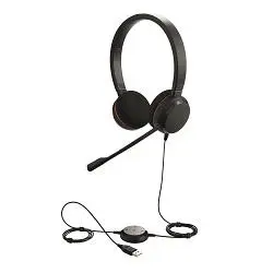 Jabra Слушалки с микрофон EVOLVE 20 MS Duo, 4999-823-109, Noise Cancelling, Microphone, USB