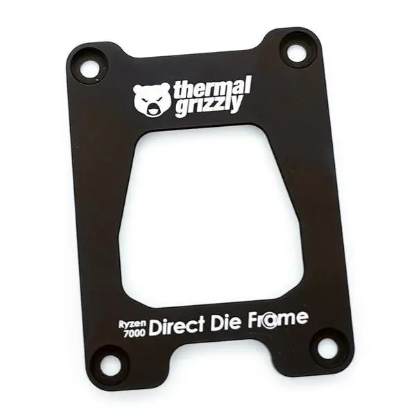Монтажна рамка Thermal Grizzly Ryzen 7000 Direct Die Frame, Алуминий, Черен - TG-DDF-R7000-R
