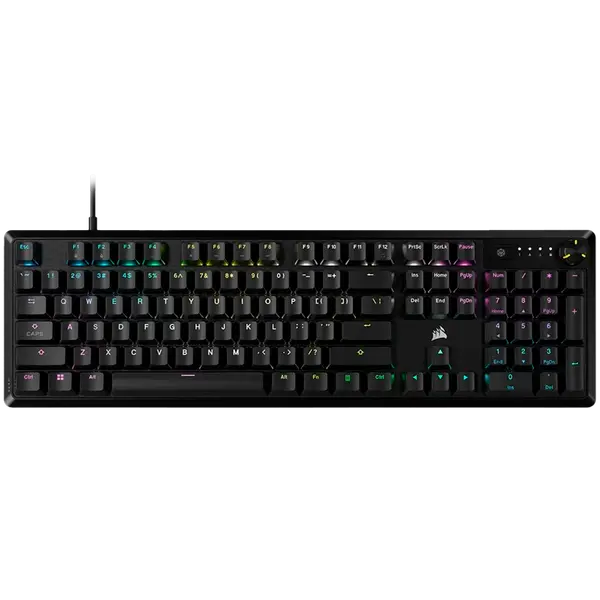 CORSAIR K70 CORE RGB Mechanical Gaming Keyboard - Черен, RGB LED подсветка, MLX Red линейни суичове