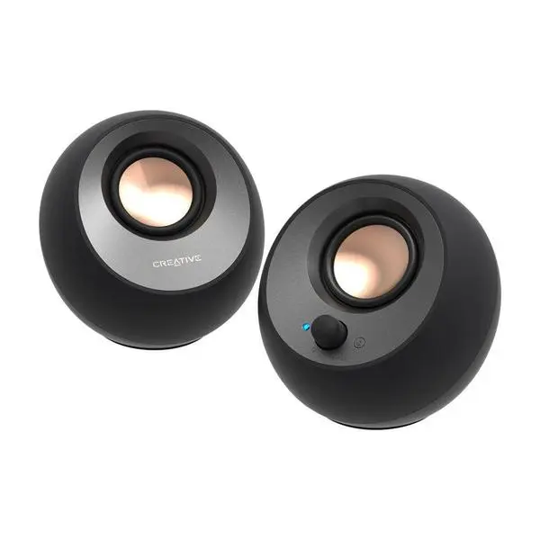 Озвучителна система Creative PEBBLE V3, USB-C, bluetooth,2 x 4W - CREAT-SPEAK-PEBBLE-BK-CV3