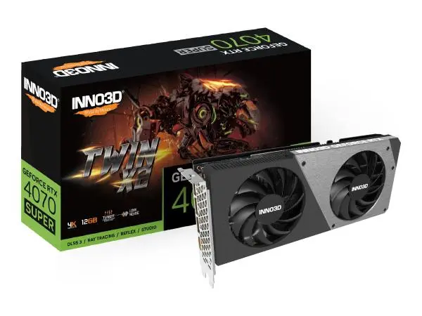 Inno3D RTX4070 Super TWIN X2 12GB GDDR6X HDMI 3xDP -  (A)   - N407S2-126X-186162N (8 дни доставкa)