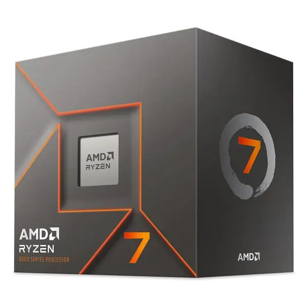 Процесор AMD RYZEN 7 8700F, 8-Core 4.1GHz (Up to 5.0GHz) 24MB Cache, 65W, AM5, BOX - 100-100001590BOX