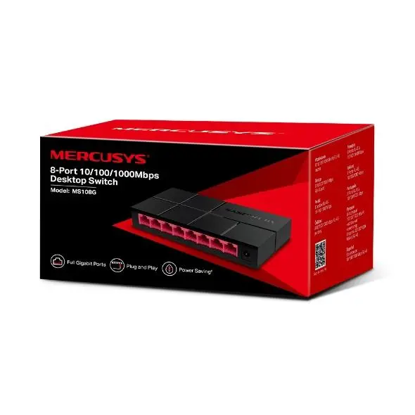 SWITCH MERCUSYS GBIT 8PORT - - (68442)