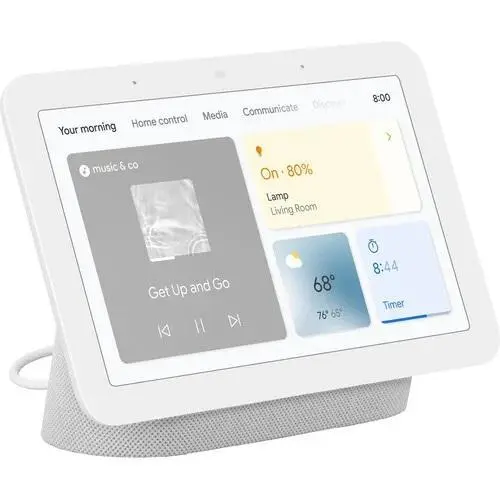 Смарт тонколона Google Nest Hub 2nd gen, Сензорен екран, Гласов асистент, Бяла - GOOGLE-NEST-HUB2-WT