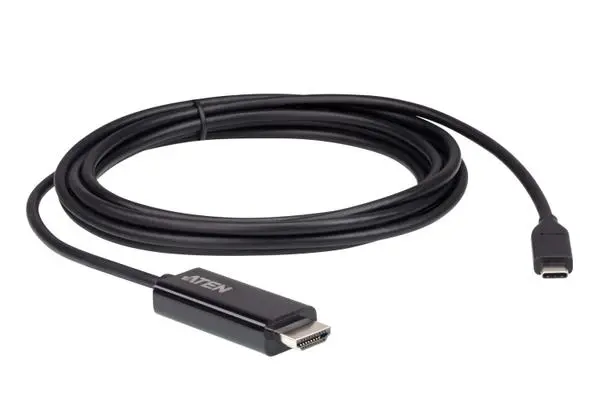 Конвертор ATEN UC3238, USB-C мъжко - HDMI женско, 4K, 2.7м, Черен - ATEN-UC3238-AT