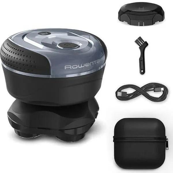 Машинка за подстригване Rowenta Head Shaver TN3110E0, за глава, 5 гъвкави бръснещи глави, титаниеви остриета, до 80 минути работа на батерия, черна