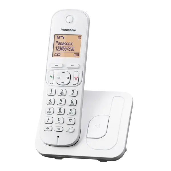 Безжичен DECT телефон Panasonic KX-TGC210 FXW - бял