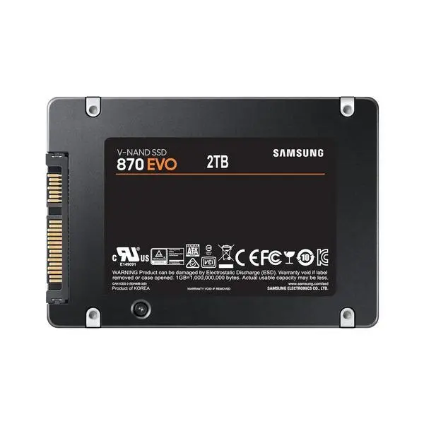 SSD 2TB Samsung 2,5" (6,3 см) SATAIII 870 EVO -  (A)   - MZ-77E2T0B/EU (8 дни доставкa)