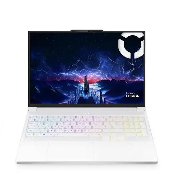 Лаптоп Lenovo Legion 7 16IAX10(83KY0032BM)(бял), двадесетядрен Intel Core Ultra 7 255HX 1.8/5.2GHz, 16"(40.64cm)WQXGA 240Hz OLED Display & GF RTX 5060 8GB, 32GB DDR5, 1TB SSD NVMe, 1x USB 3.2 Gen 1, No OS, 2kg