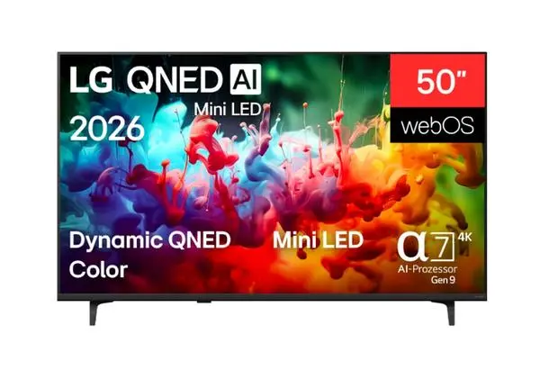 LG ., 50" 4K QNED MiniLED Smart TV, 3840x2160, DVB-T2/C/S2, Alpha 7 AI Processor, HDR10 / HLG, webOS 26 ThinQ - 50QNED71B3B