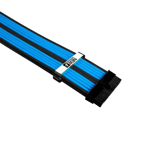 1stPlayer Комплект удължителни кабели Custom Modding Cable Kit Black/Blue ATX24P, EPS, PCI-e - BBL-001