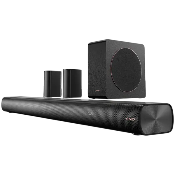 F&D HT-500DA 5.1 Wireless Soundbar, Atmos/Dolby, 190W (bar: 20W*4, Surround:15W*2: SW:80W) - HT-500DA