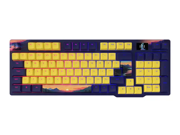 Геймърскa механична клавиатура Dark Project 98A Sunset RGB  - G3MS Sapphire Switches, PBT - FSH-DP-KD-98-SUNSET