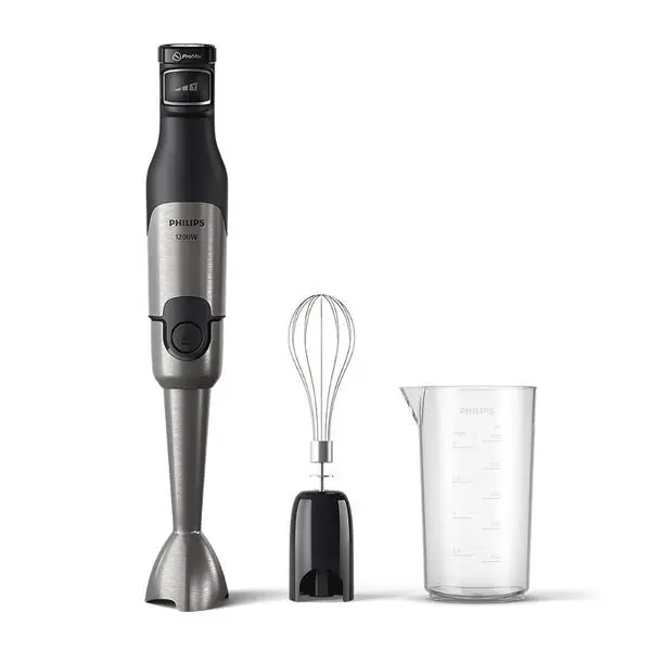 Пасатор Philips 5000 Series, с кана и бъркалка, 1200W, 0.5 л. обем, ProMix технология, черен