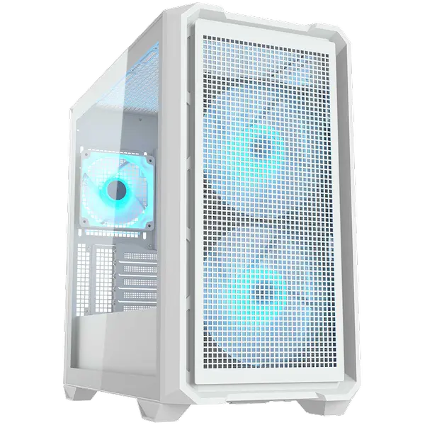 COUGAR MX600 Mini RGB PC Case, Mini Tower, White - CGR-5GC9W-RGB