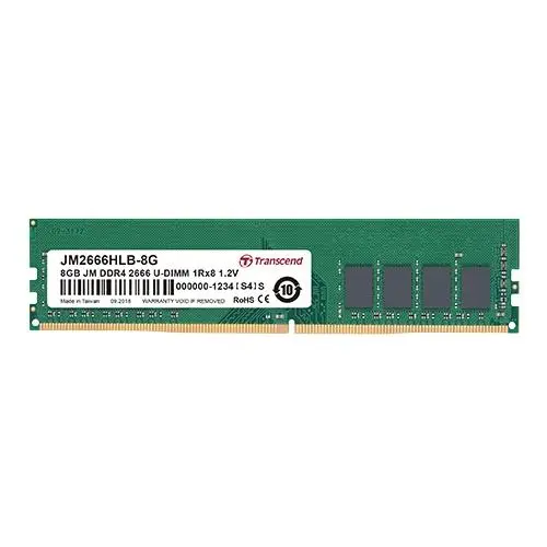 Transcend 8GB JM DDR4 2666Mhz U-DIMM 1Rx8 1Gx8 CL19 1.2V - JM2666HLB-8G