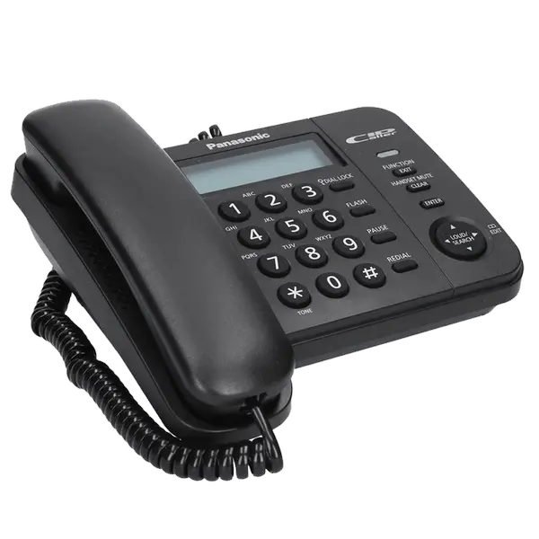 Стационарен телефон Panasonic KX-TS560FXB - черен - 1010027