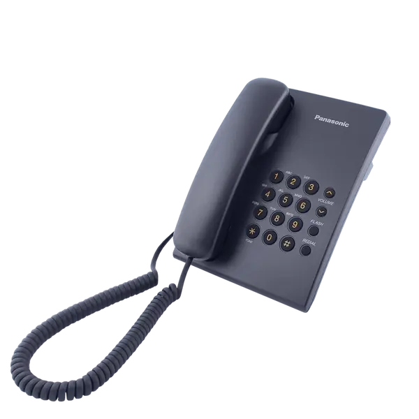 Стационарен телефон Panasonic KX-TS500 - черен