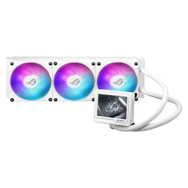 Охладител за процесор ASUS ROG RYUJIN III 360 ARGB EXTREME White Edition 3.5" LCD Display - ASUS-FAN-RG-RYU-III-360EW