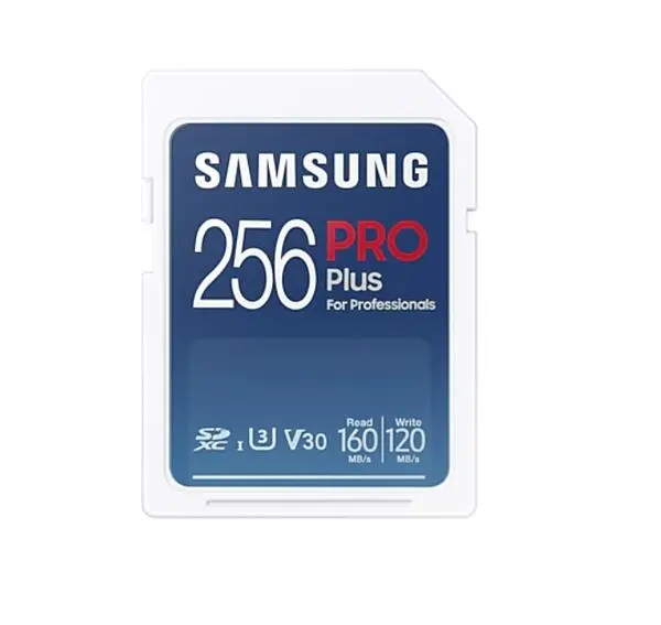 Samsung 256GB SD Card PRO Plus, Class10, Read 160MB/s - Write 120MB/s - MB-SD256K/EU