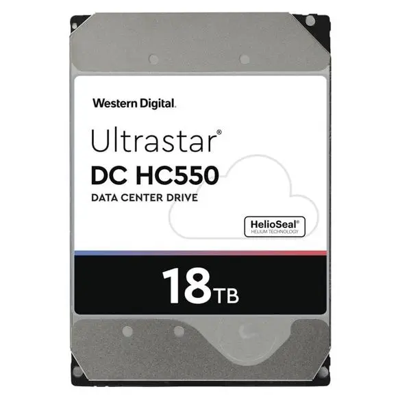 Твърд диск 18TB WD Ultrastar DC HC550, SATA 6Gb/s, 7200 rpm, 512MB WUH721818ALE6L4, 0F38459