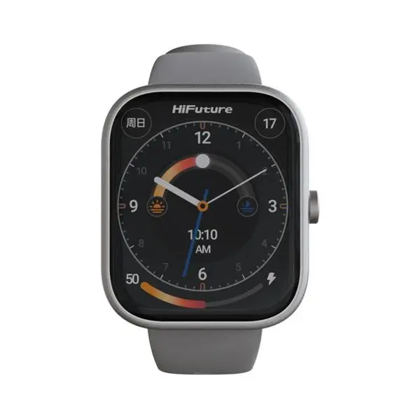 HiFuture Lume Silver Grey, 1.85 " IPS, Powered by Dual Core, Aerospace-Grade Ultra Light Aluminum Frame, Bluetooth Call, 3D User Interface, 1ATM Waterproof, 24/7 True Heart Rate & Blood Oxygen Sensor, 100+ Sports Mode, Up to 7 days daily use - 697257