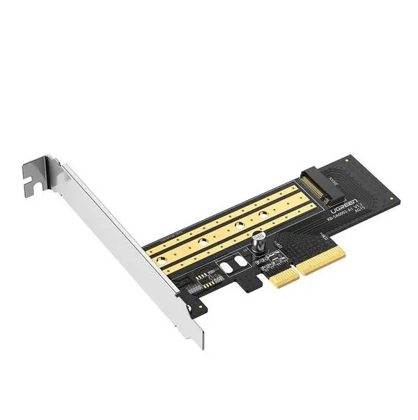 Адаптер за разширителна карта Ugreen PCIe 3.0 x4 към SSD M.2 M-Key / M.2 B-Key CM302 - черен (v)