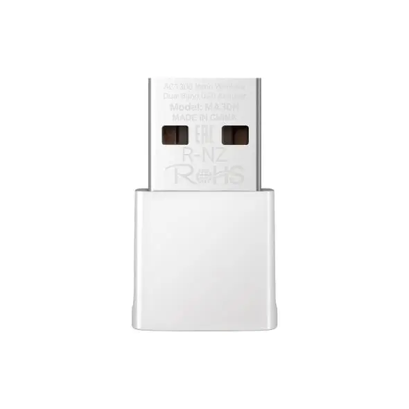 Безжичен USB 2-лентов адаптер Mercusys MA30N AC1300 Nano (v)