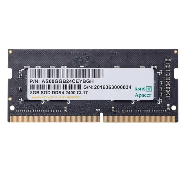 Apacer 8GB Notebook Memory - DDR4 SODIMM 2666 MHz - ES.08G2V.GNH