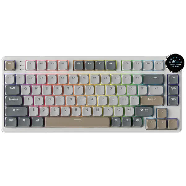 ROYAL KLUDGE RK N80 Pearly Dawn Gaming Keyboard Red switch - RK-N80-PRLYDWN-REDSW-US