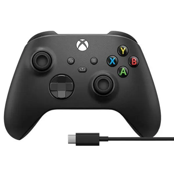 Геймърски контролер Microsoft Xbox + Type-C кабел Black - MS-XBOX-WIN-CAB
