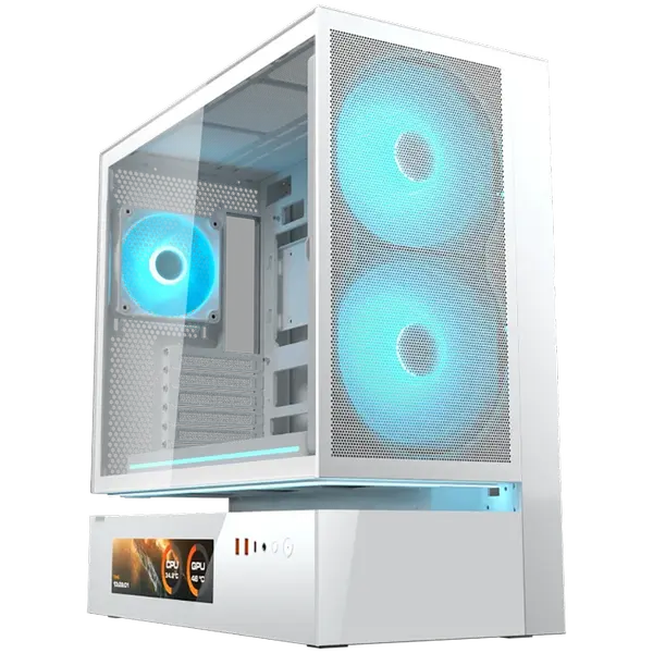 COUGAR CFV235 Mesh Vision PC Case, Mid Tower, White - CGR-2DA4W-MV