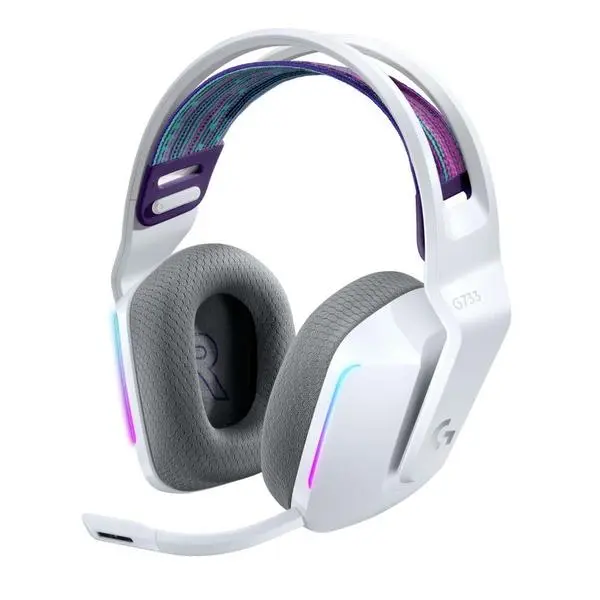 Геймърски слушалки Logitech G733 Lightspeed Wireless RGB, Микрофон, Бели - LOGITECH-HEAD-G733-WH