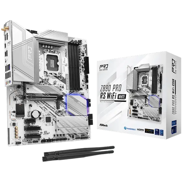 ASROCK Z890 Pro RS WiFi White ATX LGA1851 DDR5 - Z890 PRO RS WIFI WHITE