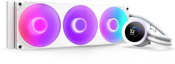 Охладител за процесор NZXT Kraken Plus 360 RGB LCD Display - White - NZXT-FAN-RL-KR360-W2