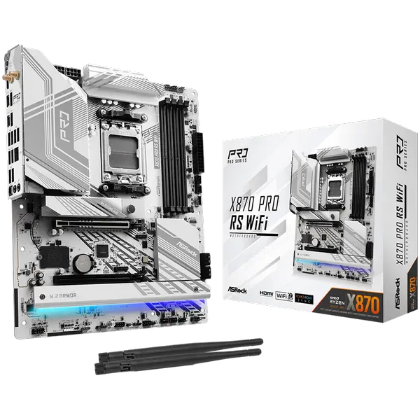 ASROCK MB Desktop X870 PRO RS Wi-Fi, AM5, 4x DDR5, 1x PCIe 5.0 x16, 1x PCIe 4.0 x16 - X870 PRO RS WIFI