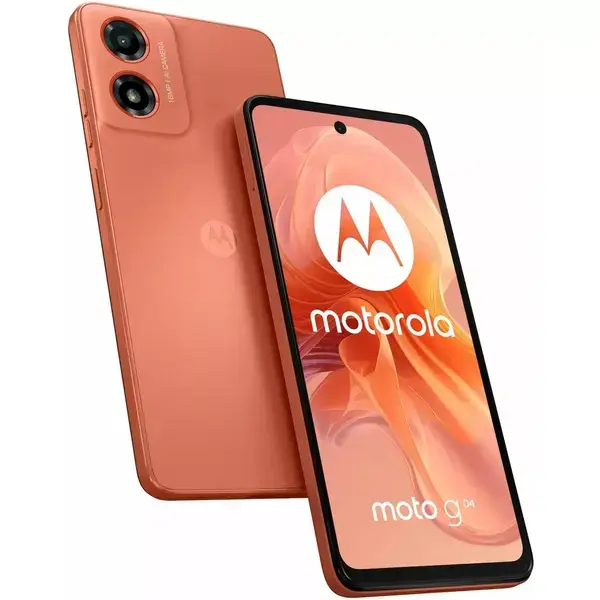 Смартфон GSM MOTOROLA G04 SUNRISE ORANGE PB130024PL 6.56 ", 64 GB, RAM 4 GB, 16 MP