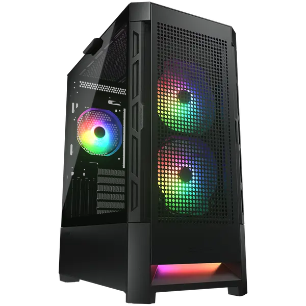 COUGAR AIRFACE RGB PC Case, Mid Tower, Black - CGR-5ZD1B-AIR-RGB