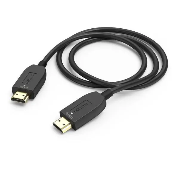 Оптичен активен кабел HAMA Optical, HDMI мъжко - HDMI мъжко, Ethernet, 8K, 3м, Позл.конектори, Черен - HAMA-205345