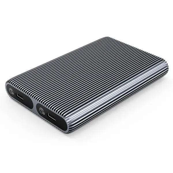 Orico Orico външна кутия за диск Storage Case M.2 NVMe Dual-Bay USB-C 10Gbps, Aluminium AM2C3-2N-GY - AM2C3-2N-GY-BP