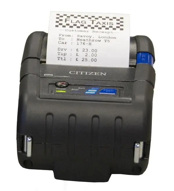 Citizen Mobile Receipts printer CMP-20II Direct thermal Print Speed 80mm/s, Print Width(max.)48mm/Media Width 58mm/Roll Size 48mm - CMP20IIWUXCX