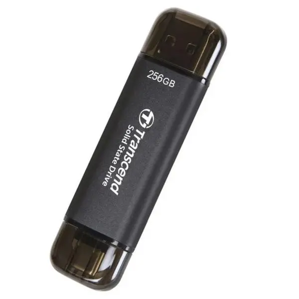 Памет SSD 256GB Transcend ESD310 (TS256GESD310C), USB-A + USB-C, скорост на четене до 1050MB/s, скорост на запис до 950MB/s