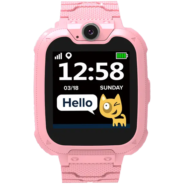 CANYON Kids smartwatch, 1.54 inch colorful screen, Camera 0.3MP, Mirco SIM card, 32+32MB - CNE-KW31RR