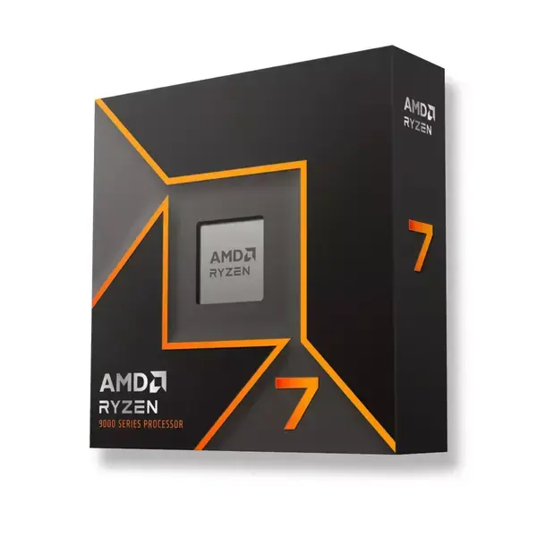 Процесор AMD Ryzen 7 9700X, осемядрен (3.8/5.5GHz, 32MB Cache, 2.2GHz графична честота AM5), BOX, без охлаждане, 100-100001404WOF