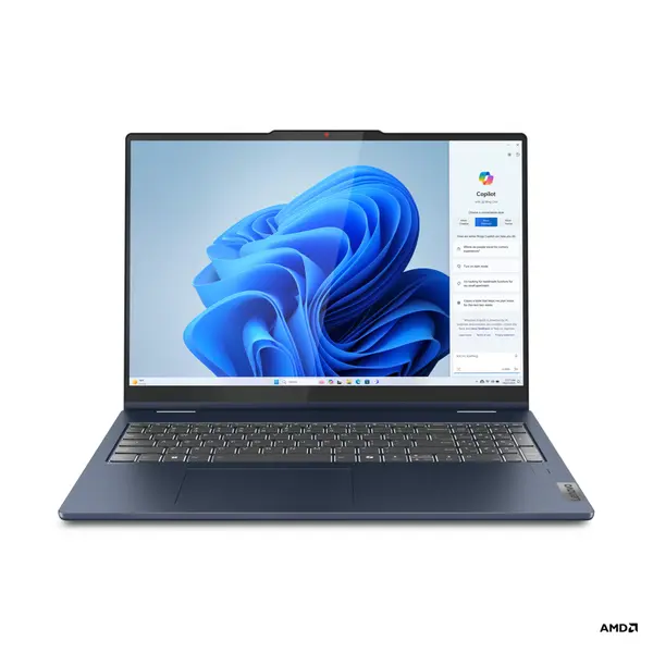 Лаптоп LENOVO IP 5 2IN1/ 83DS000DBM,  16",  AMD Ryzen 7 8845HS (8C / 16T, 3.8 / 5.1GHz, 8MB L2 / 16MB L3), RAM 16GB, SSD 1TB